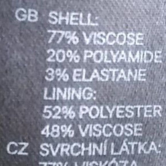 H&M Black and White Color Block Pencil Skirt Size 8 - Picture 8 of 9